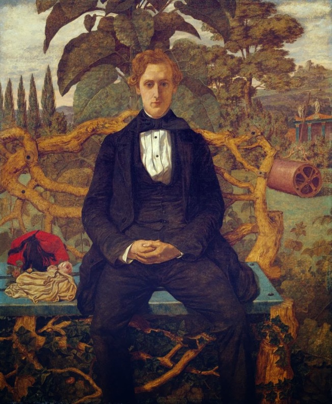 artista loco richard dadd hombre joven - 1853 - 50 x 60 cm.